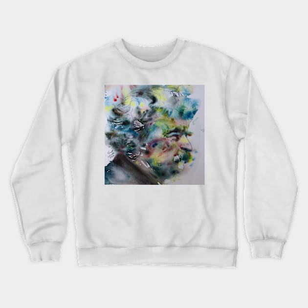 MARK TWAIN - watercolor portrait .6 Crewneck Sweatshirt by lautir